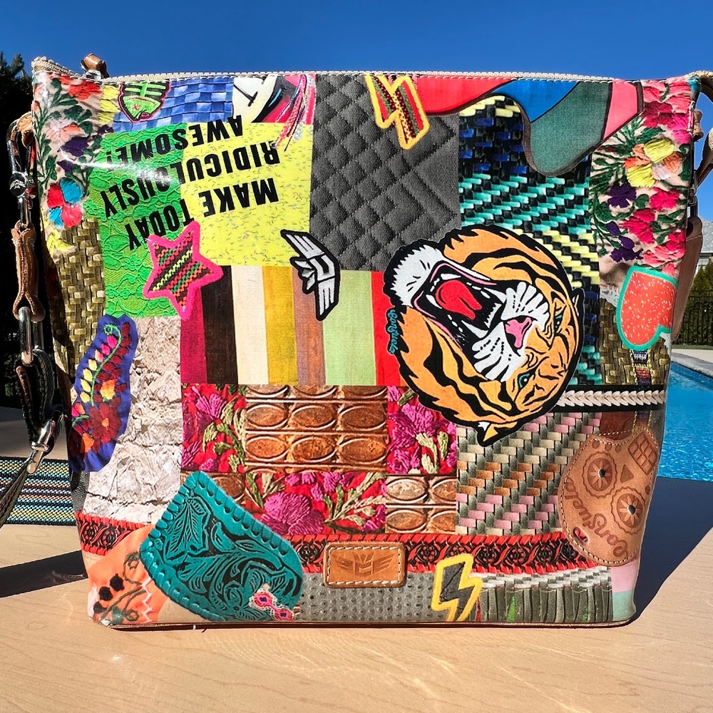 Consuela Patches MAKE TODAY RIDICULOUSLY AWESOME Downtown Crossbody Purse